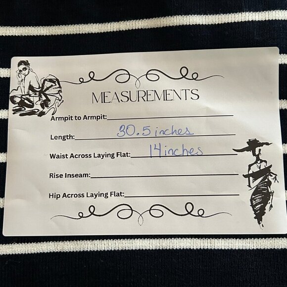 ZARA Navy Blue & White‎ Striped Knit Midi Pencil Skirt - S - Picture 7 of 7